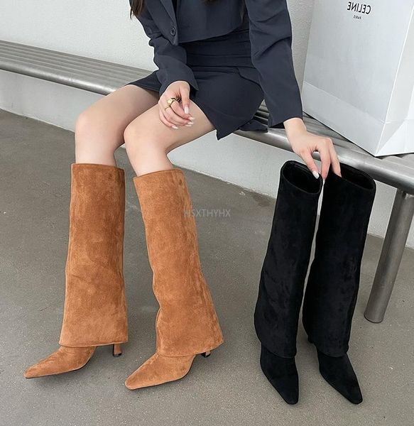 boots fashion chic split fork pants knee high women pointed toe slip-on street riding shoes stiletto heels pumps, Black
boots fashion chic split fork pants knee high women pointed toe slip-on street riding shoes stiletto heels pumps, Black