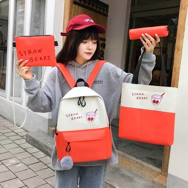 set piece schoolbags for teenager girls women backpack canvas school bags large female mochilas
set piece schoolbags for teenager girls women backpack canvas school bags large female mochilas
