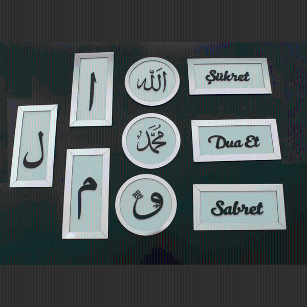 9 pieces decorative frames wall set bright wooden quality material stylish for living room islamic product
9 pieces decorative frames wall set bright wooden quality material stylish for living room islamic product