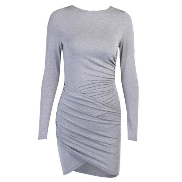 casual dresses women long sleeve o-neck ruched wrap cross front solid bodycon mini dress 6xda, Black;gray
casual dresses women long sleeve o-neck ruched wrap cross front solid bodycon mini dress 6xda, Black;gray
