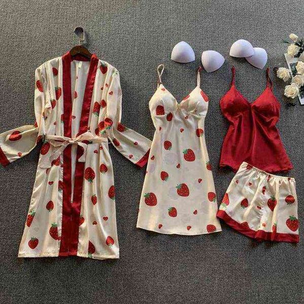 selling imitation silk printed thin home clothes four piece set 211202, Black;white
selling imitation silk printed thin home clothes four piece set 211202, Black;white
