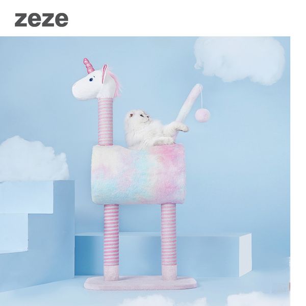 nest unicorn tree one sky pillar multi function trestle cat toy 
nest unicorn tree one sky pillar multi function trestle cat toy