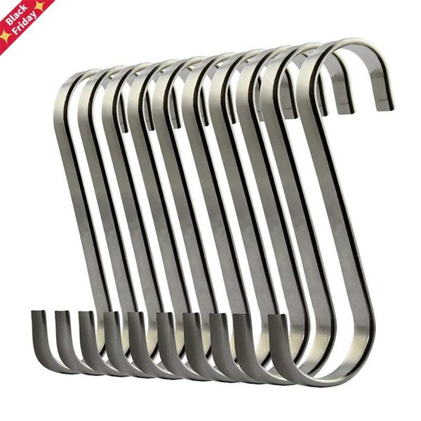 set of 10 s stainless steel suspension hooks for kitchen cookware or butcher & rails
set of 10 s stainless steel suspension hooks for kitchen cookware or butcher & rails