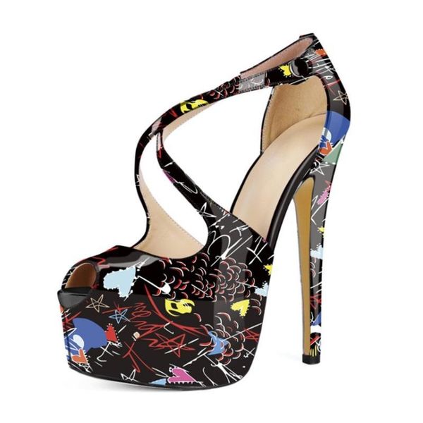 dress shoes us4-12 womens printed graffiti platform peep toe stilettos high heel pumps cross-strap sandals plus size 2022, Black
dress shoes us4-12 womens printed graffiti platform peep toe stilettos high heel pumps cross-strap sandals plus size 2022, Black