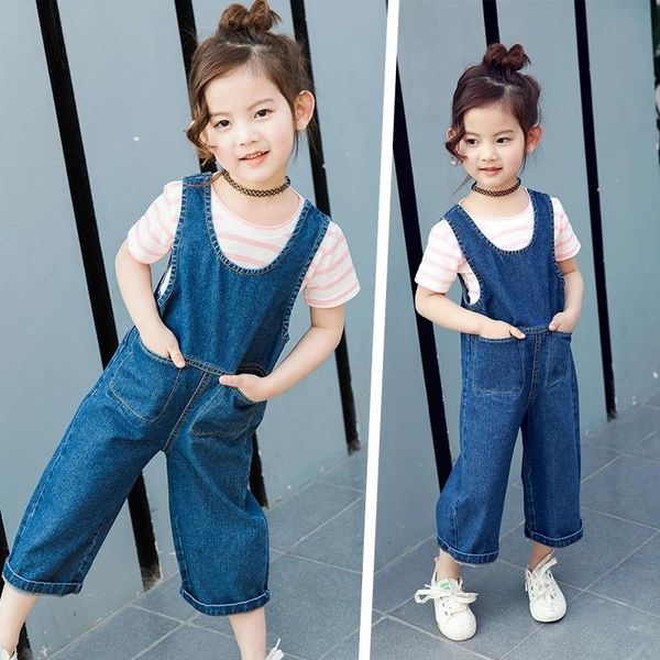 jeans kids romper for girls casual denim jumpsuit toddler clothing loose children overalls spring baby girl strap, Blue
jeans kids romper for girls casual denim jumpsuit toddler clothing loose children overalls spring baby girl strap, Blue
