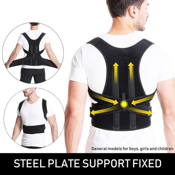 back brace posture corrector for adults and children upper straightener support lumbar adjustable, Black;blue
back brace posture corrector for adults and children upper straightener support lumbar adjustable, Black;blue