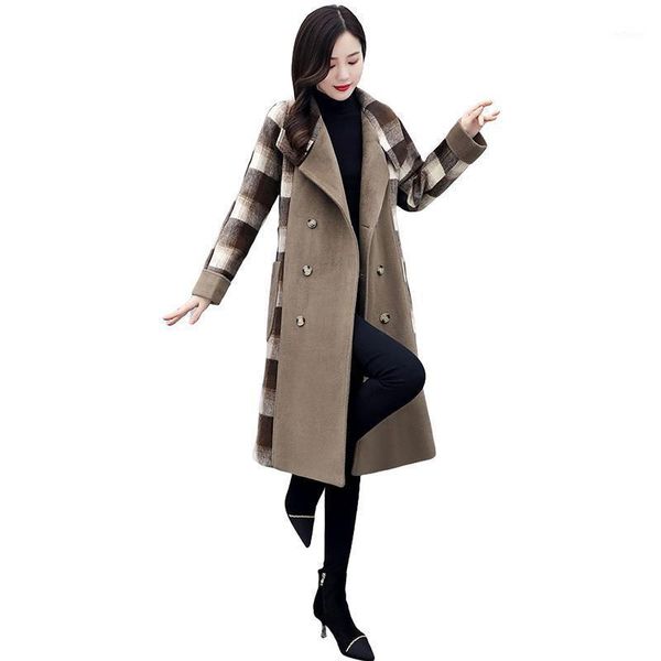 women's wool & blends woolen jacket outerwear women mid-length autumn winter 2021 korean casual lattice coats double breasted windbreak, Black
women's wool & blends woolen jacket outerwear women mid-length autumn winter 2021 korean casual lattice coats double breasted windbreak, Black