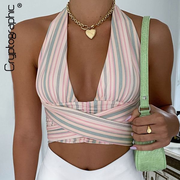 summer chic fashion striped baless crop women elegant sleeveless halter bandage cropped club partyhigh quality, White
summer chic fashion striped baless crop women elegant sleeveless halter bandage cropped club partyhigh quality, White
