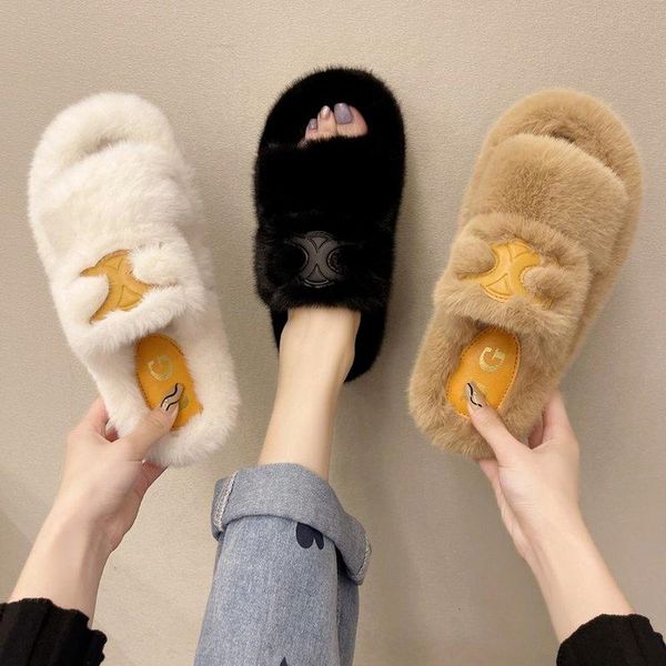slippers 2021 autumn women's plush female home slides faux fur fashion comfy furry warm flip flop, Black
slippers 2021 autumn women's plush female home slides faux fur fashion comfy furry warm flip flop, Black