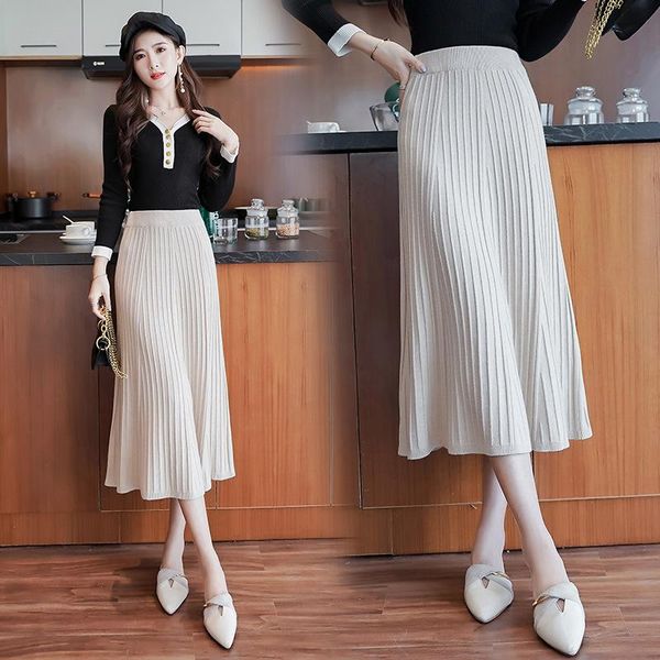 autumn and winter black knitted skirt women's high-waisted slim mid-length split straight a-line skirts
autumn and winter black knitted skirt women's high-waisted slim mid-length split straight a-line skirts