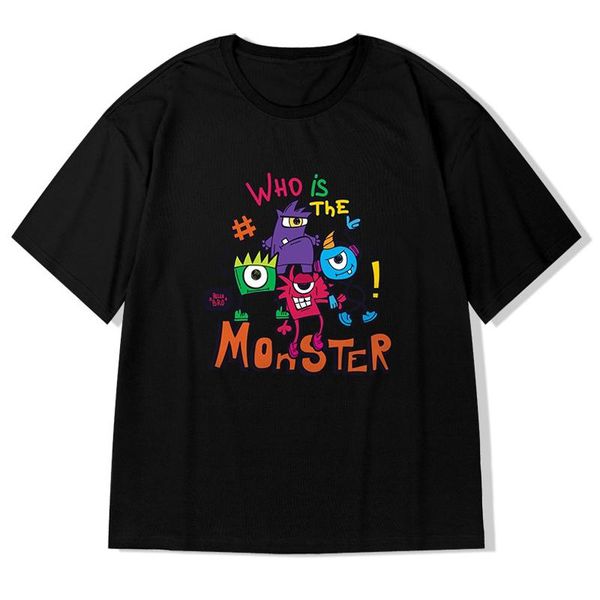 men's t-shirts oversized t shirts who is the monster t-shirt hip hop cotton half sleeve tees casual streetwear men clothing drop, White;black
men's t-shirts oversized t shirts who is the monster t-shirt hip hop cotton half sleeve tees casual streetwear men clothing drop, White;black