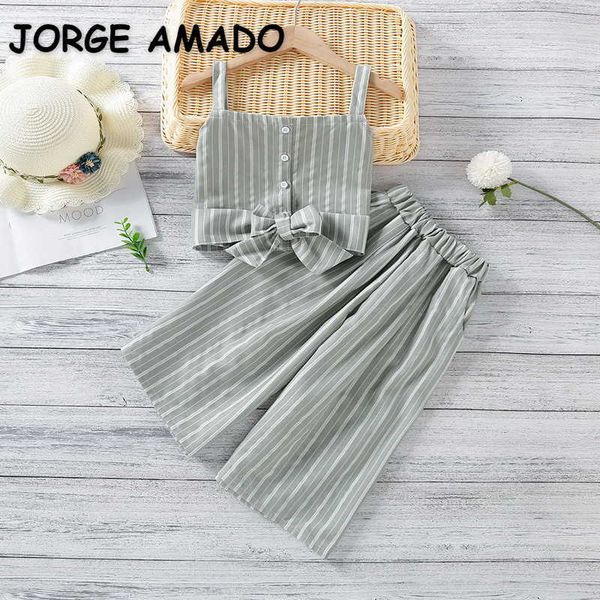 summer kids girl 2-pcs sets striped sling bow + pants casual style toddler girls clothes children outfits e95 210610, White
summer kids girl 2-pcs sets striped sling bow + pants casual style toddler girls clothes children outfits e95 210610, White