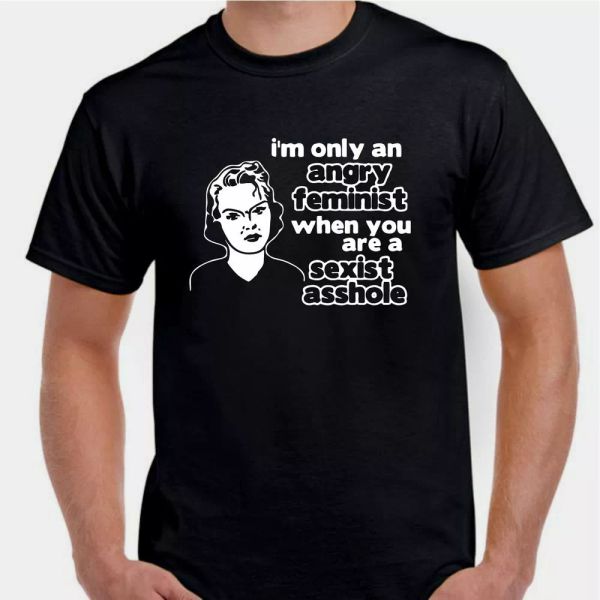 Feminist angry mad sexist equal rights womens rights Unisex T shirt Tee, White;black
Feminist angry mad sexist equal rights womens rights Unisex T shirt Tee, White;black