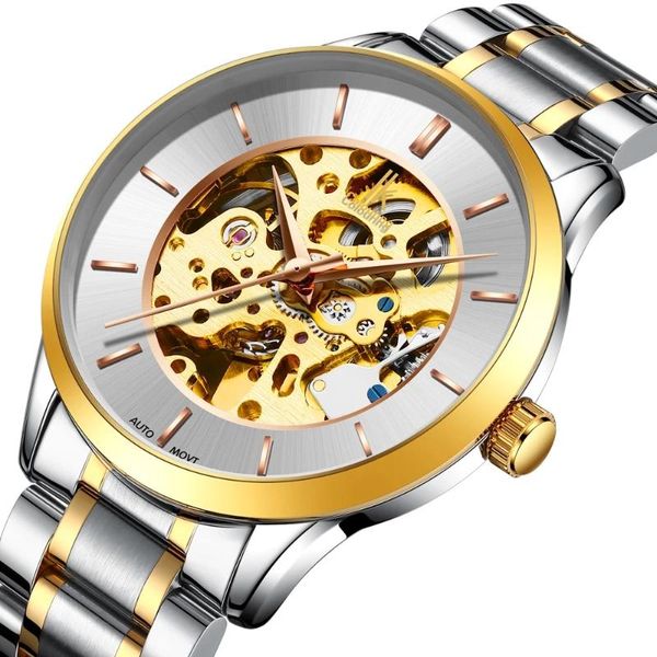wristwatches luxury ik colored men's sapphire perspective self-winding mechanical watch gift reloj de mujer, Slivery;brown
wristwatches luxury ik colored men's sapphire perspective self-winding mechanical watch gift reloj de mujer, Slivery;brown