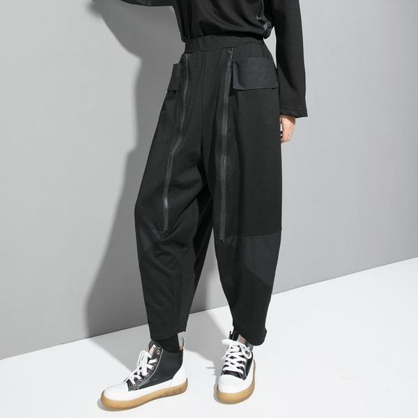 women's pants & capris mevgo autumn winter women black fake zipper pockets pencil wide legs harem plus size high waist casual trouser h, Black;white
women's pants & capris mevgo autumn winter women black fake zipper pockets pencil wide legs harem plus size high waist casual trouser h, Black;white