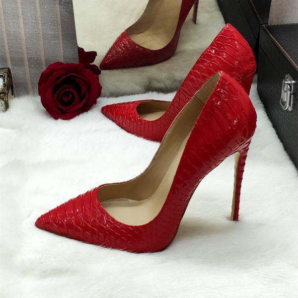 dress shoes fashion women red snake patent leather point toe pumps 1 8klo, Black
dress shoes fashion women red snake patent leather point toe pumps 1 8klo, Black