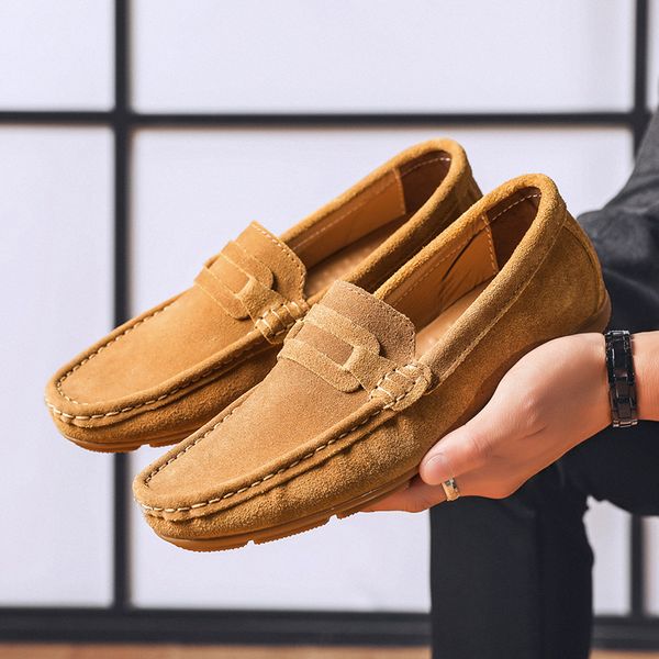 casual shoes for men loafers suede leather men boat shoes luxury brand handmade men slipon dress shoes male zapatos hombre, Black
casual shoes for men loafers suede leather men boat shoes luxury brand handmade men slipon dress shoes male zapatos hombre, Black