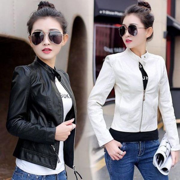 women's down & parkas leather jacket short motorcycle 2021 spring and autumn korean large, Black
women's down & parkas leather jacket short motorcycle 2021 spring and autumn korean large, Black