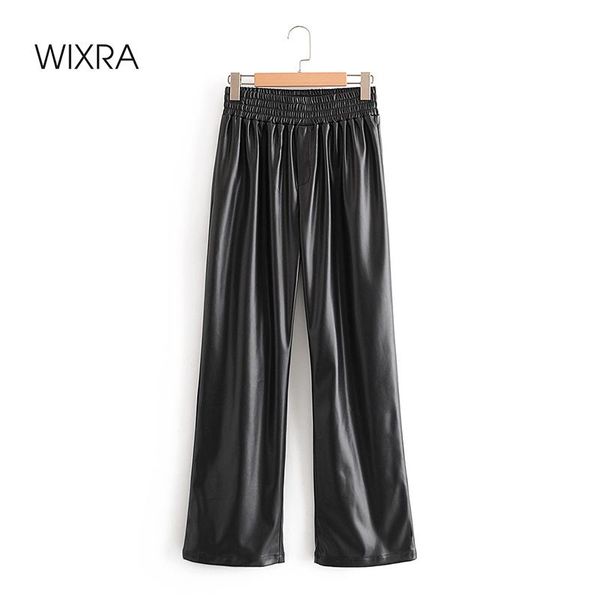 women's pants & capris wixra faux leather lady pu trousers fashion womens high elastic waist loose pocket streetwear autumn winter, Black;white
women's pants & capris wixra faux leather lady pu trousers fashion womens high elastic waist loose pocket streetwear autumn winter, Black;white