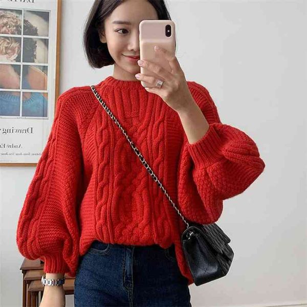 women sweater autumn solid color chic twist patchwork warm all-match o-neck pullovers loose lantern sleeve gk416 210507, White;black
women sweater autumn solid color chic twist patchwork warm all-match o-neck pullovers loose lantern sleeve gk416 210507, White;black