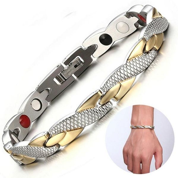 men's and women's wild health magnetic therapy bracelet magnet jewelry gift charm bracelets, Golden;silver
men's and women's wild health magnetic therapy bracelet magnet jewelry gift charm bracelets, Golden;silver