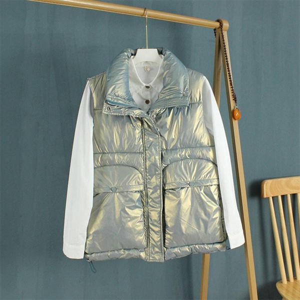 women's vests winter stand collar warm outerwear windproof waistcoat glossy parka short coat autumn sleeveless solid causal loose windb, Black;white
women's vests winter stand collar warm outerwear windproof waistcoat glossy parka short coat autumn sleeveless solid causal loose windb, Black;white