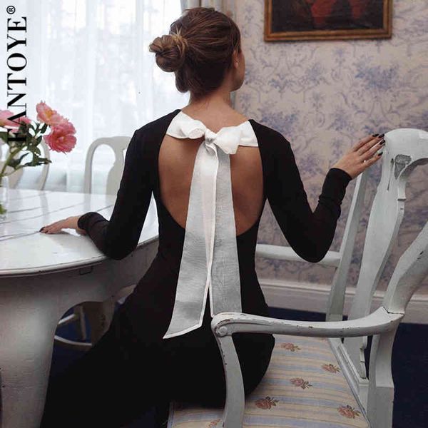 casual dresses black bow bandage elegant dress women long sleeve backless maxi evening party robe femme vintage solid slim vestido adt5, Black;gray
casual dresses black bow bandage elegant dress women long sleeve backless maxi evening party robe femme vintage solid slim vestido adt5, Black;gray