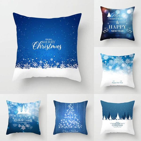 pillow case christmas decorative pillowcases blue snowflake merry santa claus throw cover pillowcase funda de almohada 
pillow case christmas decorative pillowcases blue snowflake merry santa claus throw cover pillowcase funda de almohada
