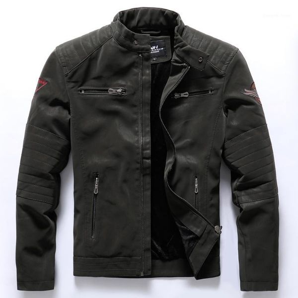 men's autumn and winter velvet warm fur coat embroidered slim fashion leather jacket & faux, Black
men's autumn and winter velvet warm fur coat embroidered slim fashion leather jacket & faux, Black