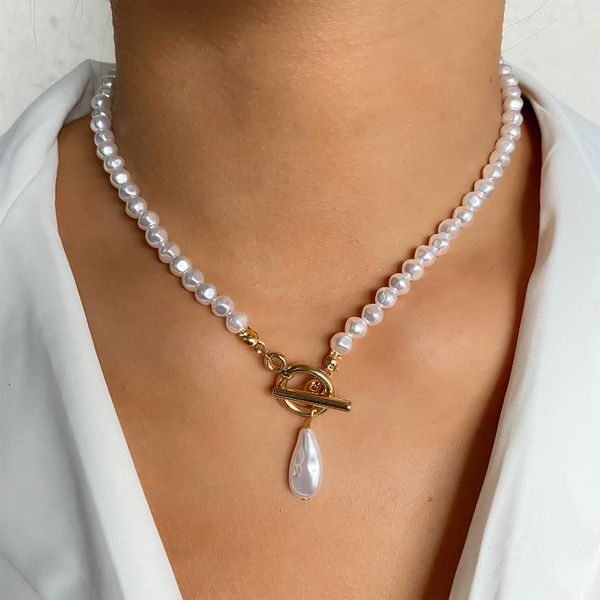 pendant necklaces 2021 trendy vintage freshwater pearl ot buckle asymmetric necklace clavicle chain for women jewelry gifts, Silver
pendant necklaces 2021 trendy vintage freshwater pearl ot buckle asymmetric necklace clavicle chain for women jewelry gifts, Silver