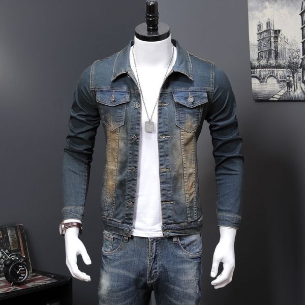 men's jackets high street brand back printed long sleeve vintage lapel denim unique jackets breasted thin fit plus size male jacket tm1, Black;brown
men's jackets high street brand back printed long sleeve vintage lapel denim unique jackets breasted thin fit plus size male jacket tm1, Black;brown