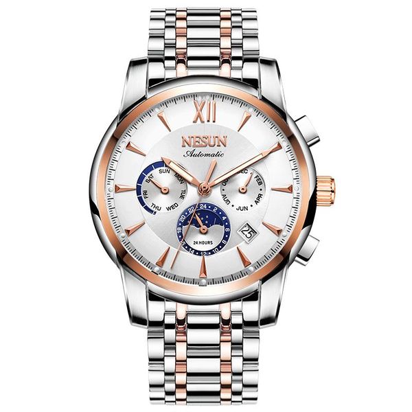 wristwatches nesun official mens automatic multi-function business stainless steel 100m waterproof bayan saat, Slivery;brown
wristwatches nesun official mens automatic multi-function business stainless steel 100m waterproof bayan saat, Slivery;brown