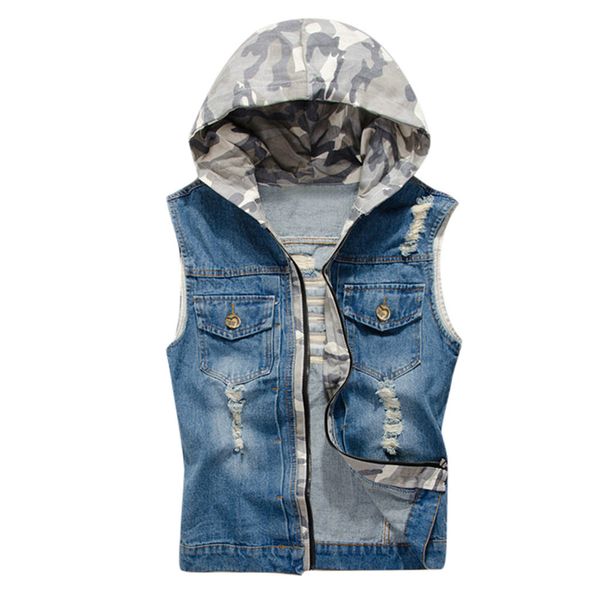 men's vests mens denim vest men cowboy sleeveless hooded removing cap blue fd9m, Black;white
men's vests mens denim vest men cowboy sleeveless hooded removing cap blue fd9m, Black;white