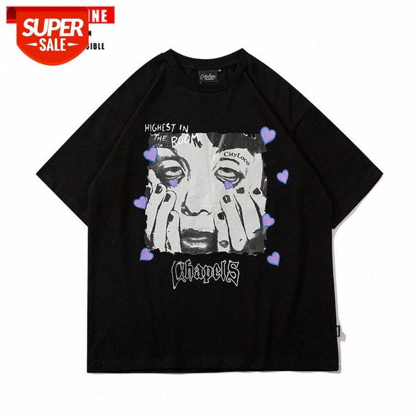 short-sleeved men's t-shirt korean hip-hop spoof kid print harajuku high street fashion brand half-sleeved short t bottoming shirt #kg5, White;black
short-sleeved men's t-shirt korean hip-hop spoof kid print harajuku high street fashion brand half-sleeved short t bottoming shirt #kg5, White;black