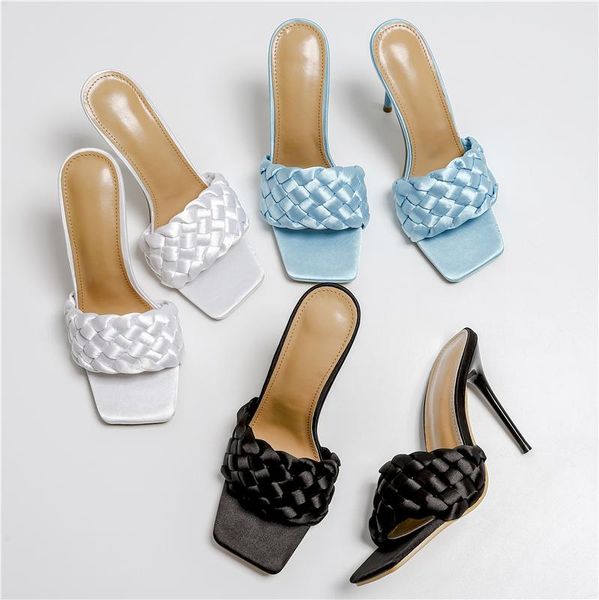 sandals women luxury designer slides silk satin outside slippers summers 10cm high heels lady s blue mules shoes, Black
sandals women luxury designer slides silk satin outside slippers summers 10cm high heels lady s blue mules shoes, Black