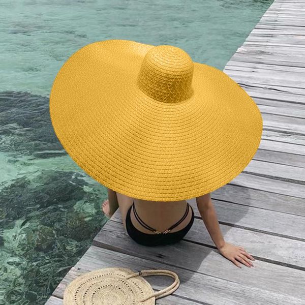 wide brim hats woman fashion large sun hat beach anti-uv protection foldable straw cap cover oversized collapsible sunshade 2021, Blue;gray
wide brim hats woman fashion large sun hat beach anti-uv protection foldable straw cap cover oversized collapsible sunshade 2021, Blue;gray