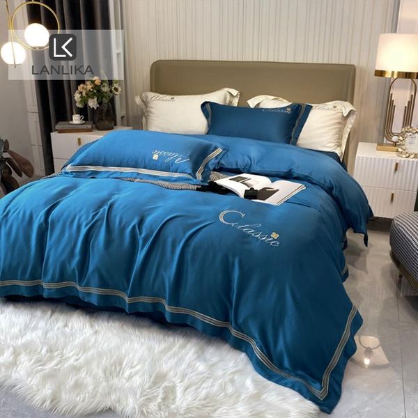 lanlika luxury women blue100% silk bedding set beauty king duvet cover bed sheet fitted pillowcase home sets
lanlika luxury women blue100% silk bedding set beauty king duvet cover bed sheet fitted pillowcase home sets