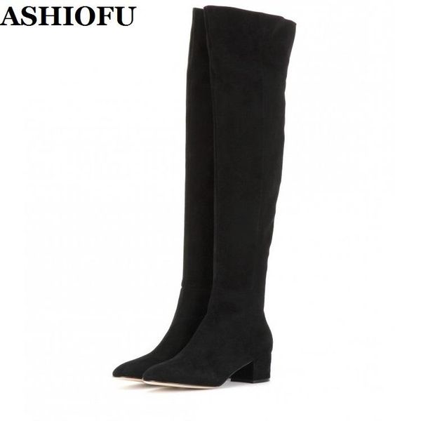 boots ashiofu handmade arrival ladies over knee kid-suede party prom thigh high evening club fashion winter, Black
boots ashiofu handmade arrival ladies over knee kid-suede party prom thigh high evening club fashion winter, Black