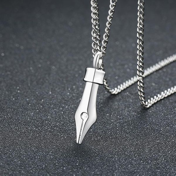 pendant necklaces silver color pen nib necklace men stainless steel charm graduation teacher gift
pendant necklaces silver color pen nib necklace men stainless steel charm graduation teacher gift