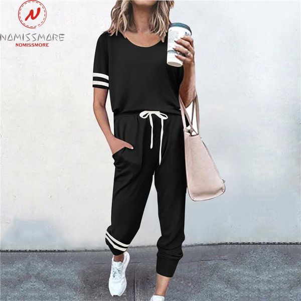 women's t-shirt fashion women summer casual losoe solid color 2 piece set drawstring design pocket decor mid waist pants+o-neck short s, White
women's t-shirt fashion women summer casual losoe solid color 2 piece set drawstring design pocket decor mid waist pants+o-neck short s, White