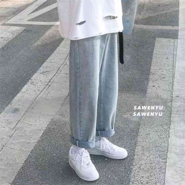 men's jeans straight tube loose and trendy brand with versatile wide leg casual pants korean trend capris rgh0, Blue
men's jeans straight tube loose and trendy brand with versatile wide leg casual pants korean trend capris rgh0, Blue