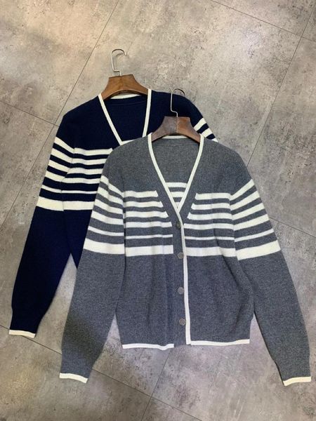 women's knits & tees 2021 ladies fashion long sleeve casual striped contrast cashmere cardigan 1017, White
women's knits & tees 2021 ladies fashion long sleeve casual striped contrast cashmere cardigan 1017, White