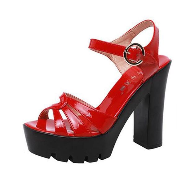 sandals women high heels shoes summer elegant patent leather woman open toe ladies platform big size h503, Black
sandals women high heels shoes summer elegant patent leather woman open toe ladies platform big size h503, Black