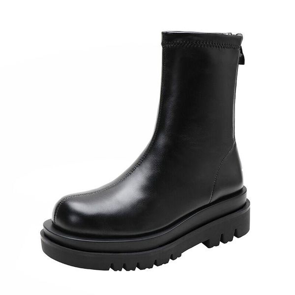boots black stretch pu leather women's platform ankle shoes 2021 high street fashion ladies winter botas majuer
boots black stretch pu leather women's platform ankle shoes 2021 high street fashion ladies winter botas majuer