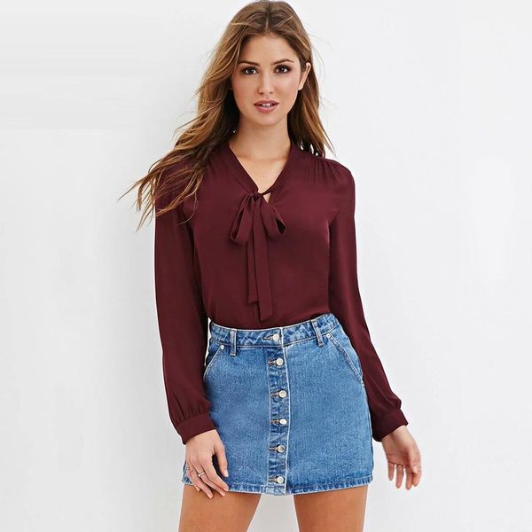 women's blouses & shirts spring / summer women blouse long sleeve fashion leisure chiffon shirt bow office lady burgundy white plus siz
women's blouses & shirts spring / summer women blouse long sleeve fashion leisure chiffon shirt bow office lady burgundy white plus siz
