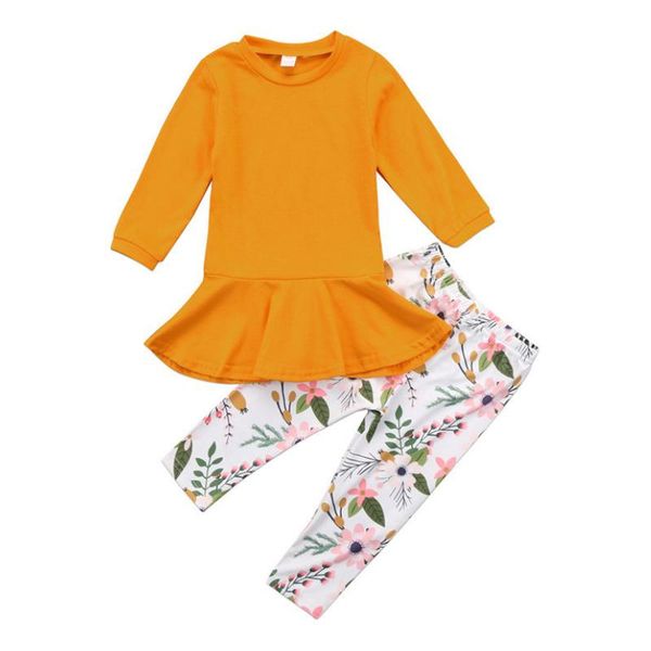 casual baby girl long-sleeved 2-piece clothes children's spring and autumn yellow blouse floral pants suit clothing sets, White
casual baby girl long-sleeved 2-piece clothes children's spring and autumn yellow blouse floral pants suit clothing sets, White