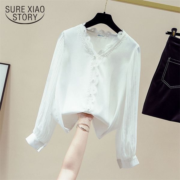 lace blouse white shirt early autumn v-neck chiffon hollow out solid korean style pullover chic office lady clothes 11161 210421
lace blouse white shirt early autumn v-neck chiffon hollow out solid korean style pullover chic office lady clothes 11161 210421