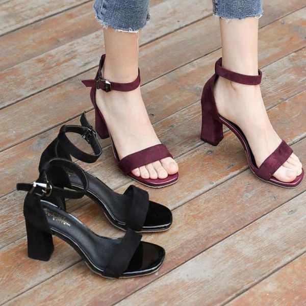 sandals ankle strap heels women summer shoes open toe chunky high party dress, Black
sandals ankle strap heels women summer shoes open toe chunky high party dress, Black