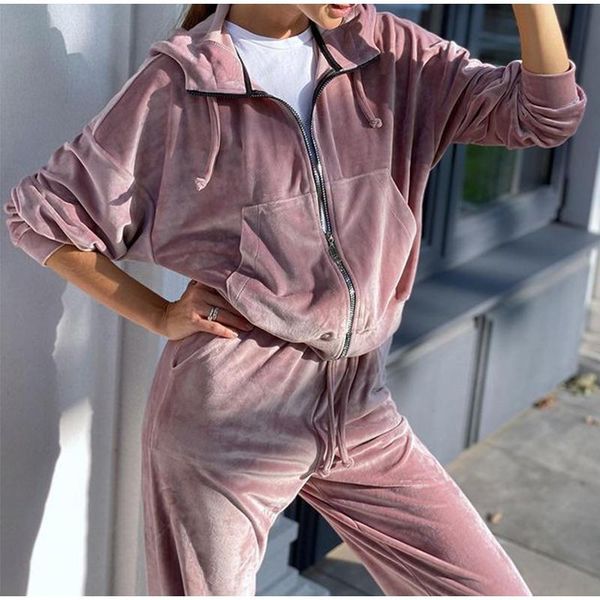 women's two piece pants velvet tracksuit women sets casual drawstring hoodies lace up female pieces loose streetwear ensemble femme, White
women's two piece pants velvet tracksuit women sets casual drawstring hoodies lace up female pieces loose streetwear ensemble femme, White