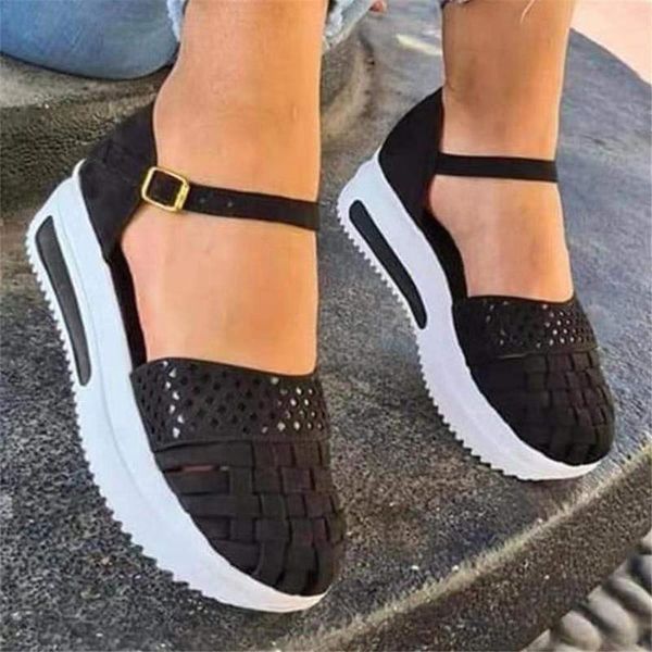 sandals 2021 summer thick soled women fashion shoes buckle belt woven wedges round toe open, Black
sandals 2021 summer thick soled women fashion shoes buckle belt woven wedges round toe open, Black